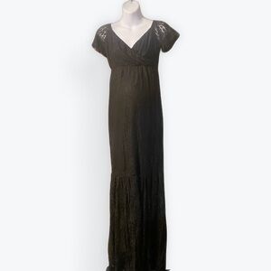 Elegant Black Lace Maternity Dress